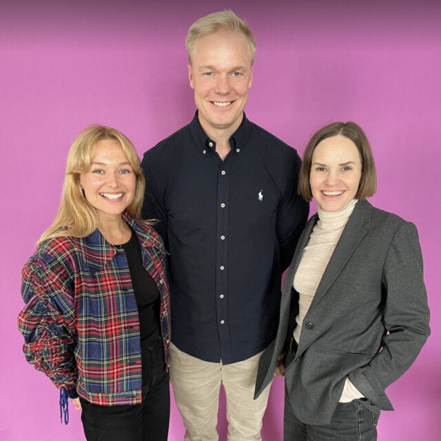 Jyri Linden, Anni Lintula ja Pia-Maria Nickström Asennemedian Advisory boardiin